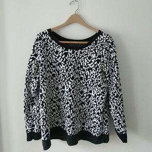 Lane Bryant 18 black and white leopard top